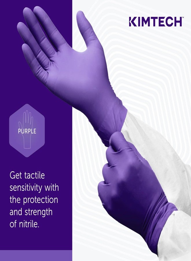كيمتك قفازات الفحص Kimtech™ Purple Nitrile-Xtra™ (50601)، 5.9 مل، مناسبة للاستخدام باليدين، 12 بوصة، مقاس صغير (50 قفازًا/علبة) - Image 5